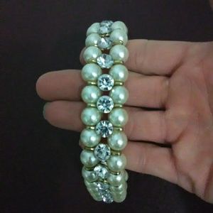 Rhinestone & Pearl Choker